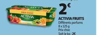 Auchan Supermarché Activia fruits offre
