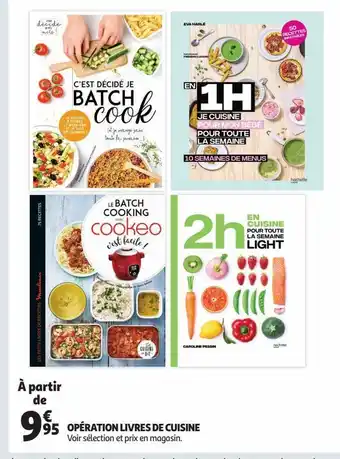 Auchan Supermarché Opération livres de cuisine offre