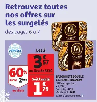 Bâtonnets double caramel magnum