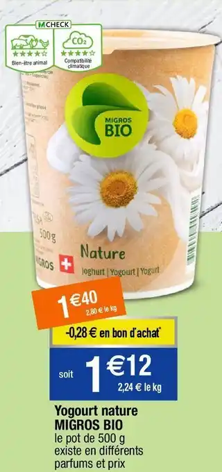 Migros Yaourt offre