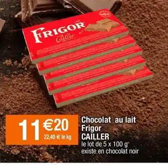 Migros Chocolat au lait offre