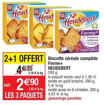Biscotte céréale complète Forme+