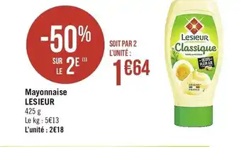 Casino Supermarchés Mayonnaise Lesieur offre