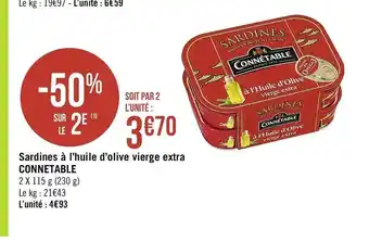 Casino Supermarchés Sardines à l;huile d'olive vierge extra offre