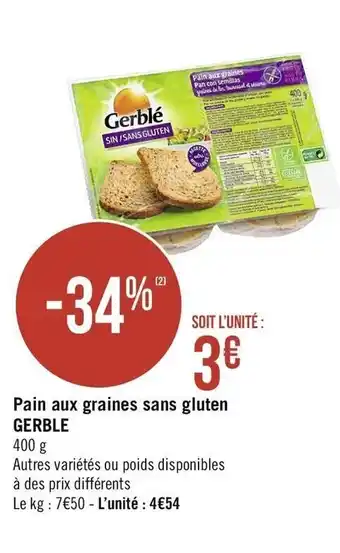 Pain aux graines sans gluten Gerble