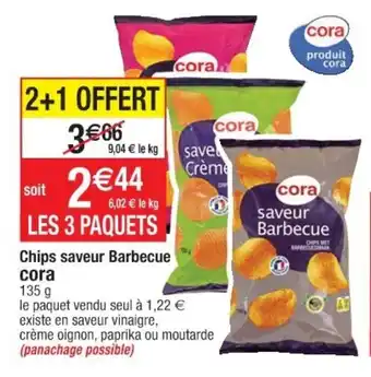 Cora x Carrefour Chips saveur Barbecue offre