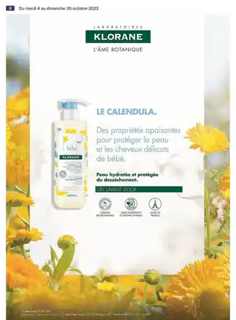 Le calendula klorane