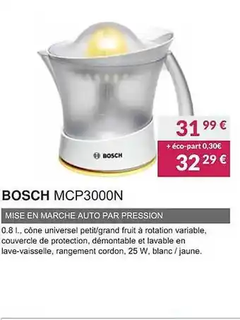 Copra Bosch mcp3000n mise en marche auto par pression offre