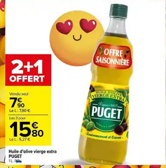 Carrefour Huile d'olive vierge extra puget offre