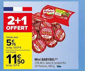 Carrefour Mini babybel offre