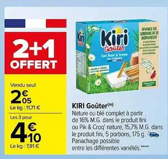 Carrefour Kiri goûter offre