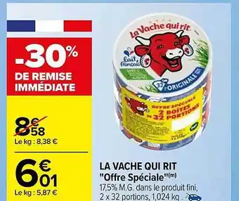 Carrefour La vache qui rit offre