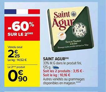 Carrefour Saint agur offre