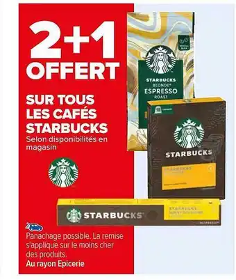 Carrefour Les cafés starbucks offre