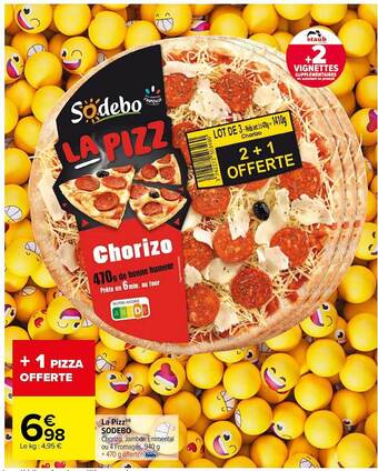 Carrefour La pizz sodebo offre