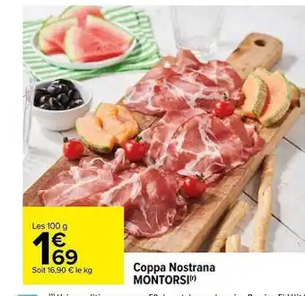 Carrefour Coppa nostrana montorsi offre