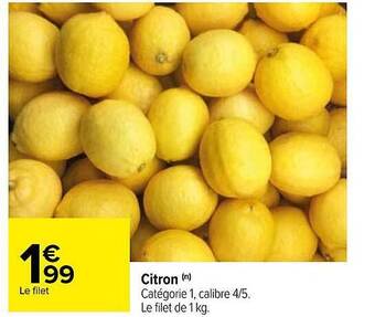 Carrefour Citron offre
