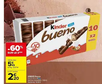 Carrefour Kinder bueno offre