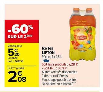 Carrefour Ice tea lipton offre