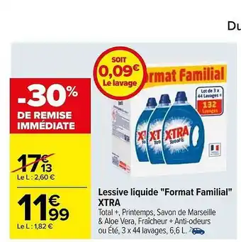 Carrefour Lessive liquide offre