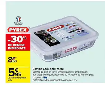 Carrefour Gamme cook and freeze pyrex offre