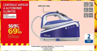 Carrefour Centrale vapeur à autonomie illimitée polti vaporella offre