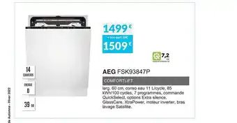 Copra Aeg fsk93847p comfortlift offre