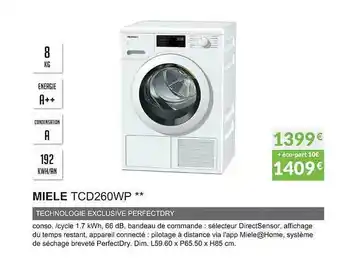 Copra Miele tcd260wp technologie exclusive perfectdry offre