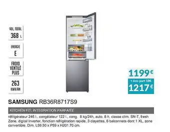 Copra Samsung rb36r8717s9 kitchen fit : intégration parfaite offre