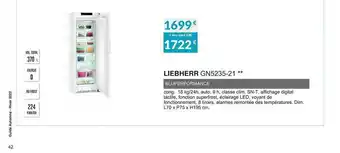 Copra Liebherr gn5235-21 bluperformance offre