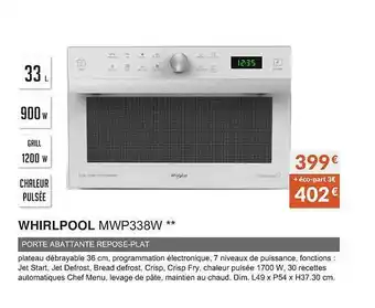 Copra Whirlpool mwp338w porte abattante repose-plat offre
