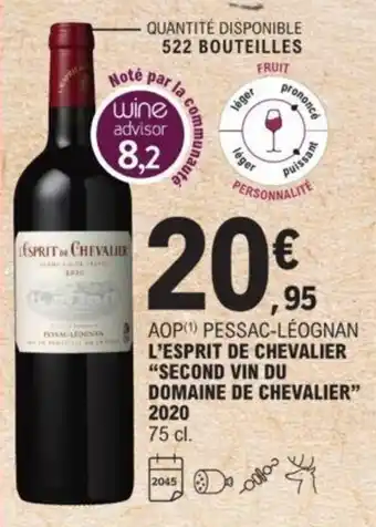 E.Leclerc L'esprit De Chevalier "Second Vin Du Domaine De Chevalier" 2020 offre