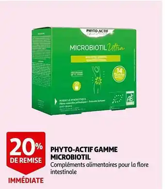 Auchan Phyto-actif gamme microbiotil offre
