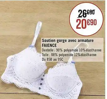 Casino Supermarchés Soutien gorge avec armature faïence offre