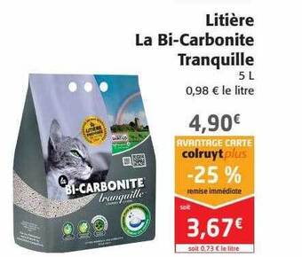 Colruyt Litière la bi-carbonite tranquille offre