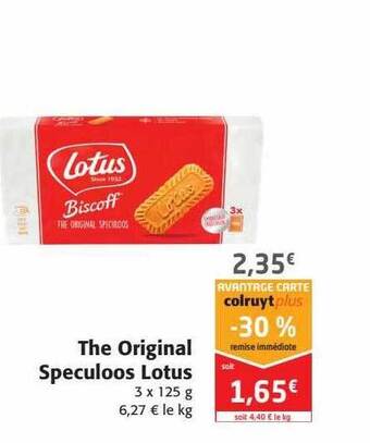 Colruyt The original speculoos lotus offre