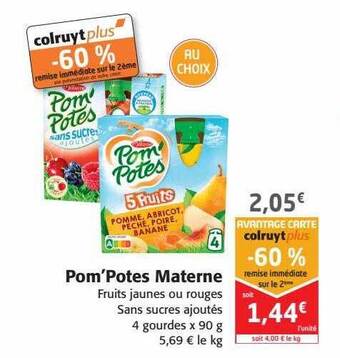 Colruyt Pom'potes materne offre