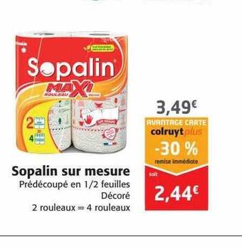 Colruyt Sopalin sur mesure offre