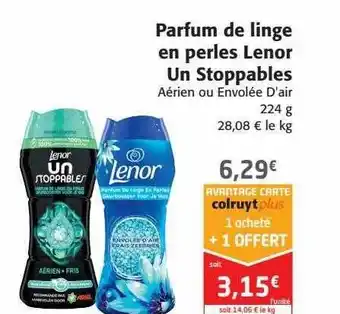 Colruyt Parfum de linge en perles lenor un stoppables offre