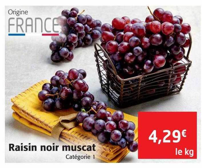Promo Raisin noir muscat chez Colruyt