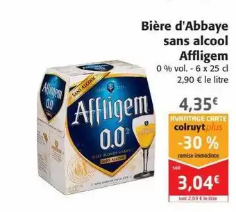 Colruyt Bière d'abbaye sans alcool affligem offre