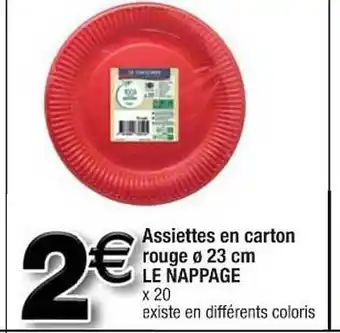 Assiettes en carton rouge Ăž 23 cm le nappage