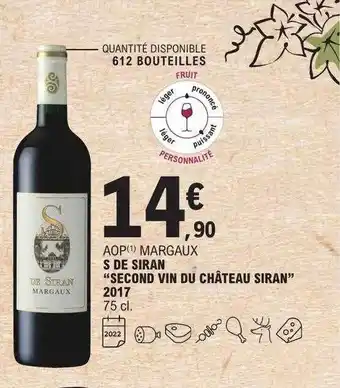 E.Leclerc Aop margaux s de siran offre