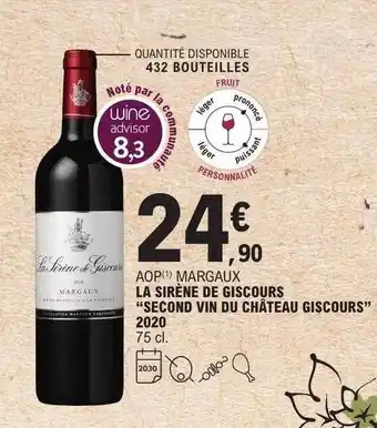 E.Leclerc Aop margaux la sirène de giscours offre