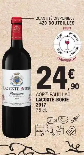 Aop pauillac lacoste-borie 2017