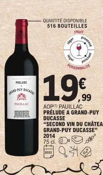 E.Leclerc Aop pauillac prélude à grand-puy ducasse offre