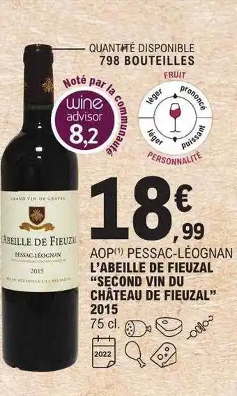 E.Leclerc Aop pessac-léognan l'abeille de fieuzal offre