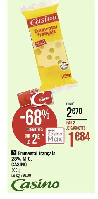 Casino Supermarchés Emmental français offre