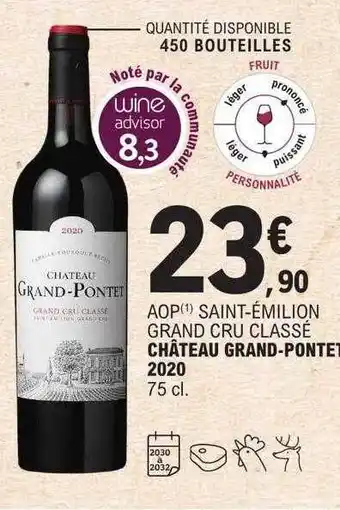 Aop saint-émilion grand cru classé château grand-pontet 2020