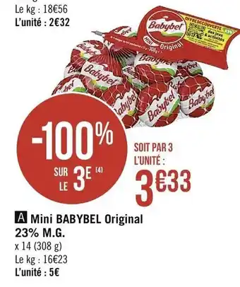 Casino Supermarchés Mini Babybel Original offre
